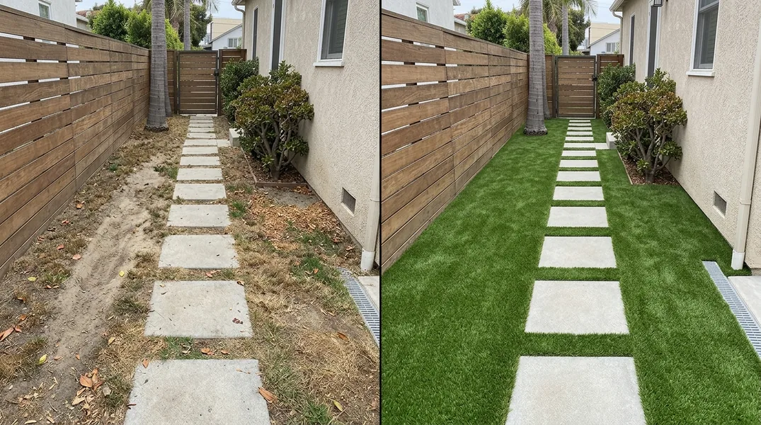 Result artificial grass installation in Los Angeles - Los Angeles Turf Installation