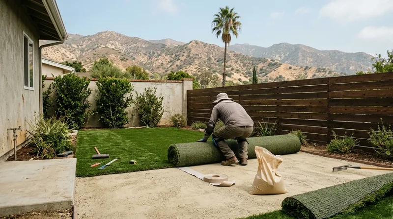 Residential Artificial Grass Installation Los Angeles
